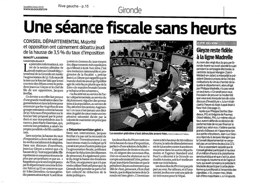 Une session fiscale sans heurts