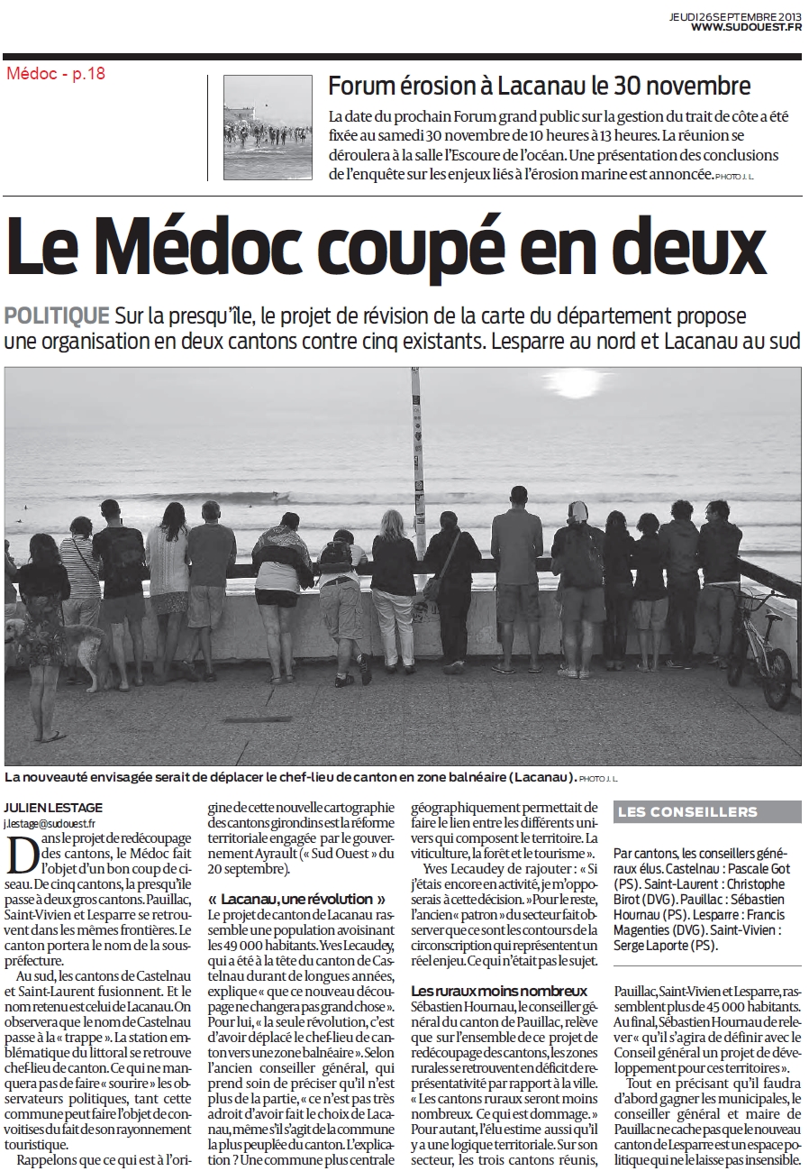 Le Médoc coupé en deux