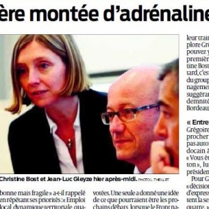 Sud Ouest : « Une première montée d’adrénaline dans l’hémicycle »